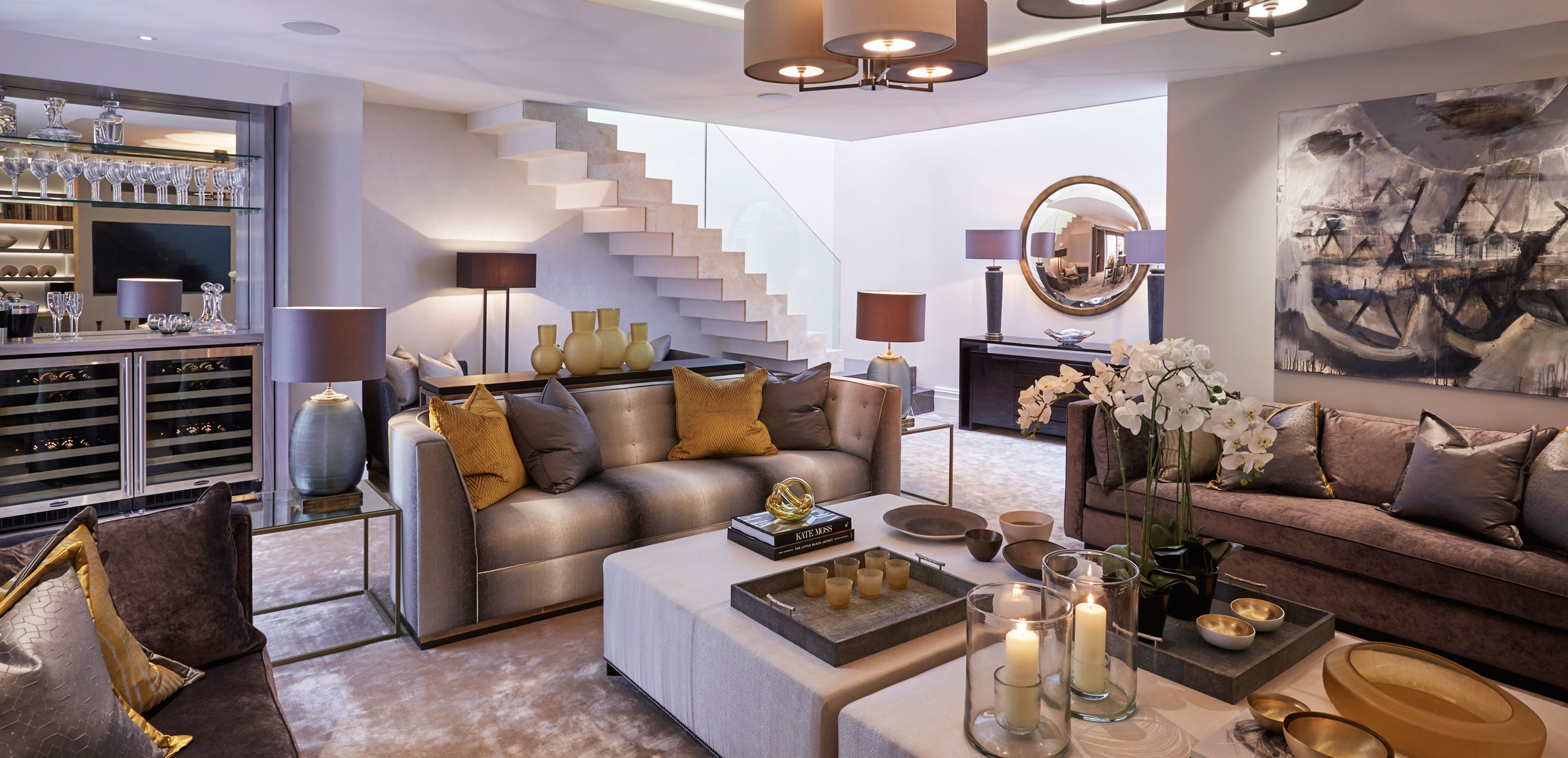 Family room at the Wilton Street house by Residence One