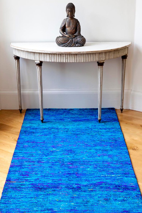 Reprise carpet runner made from recycled sari silk, from £696m2. www.topfloorrugs.com
