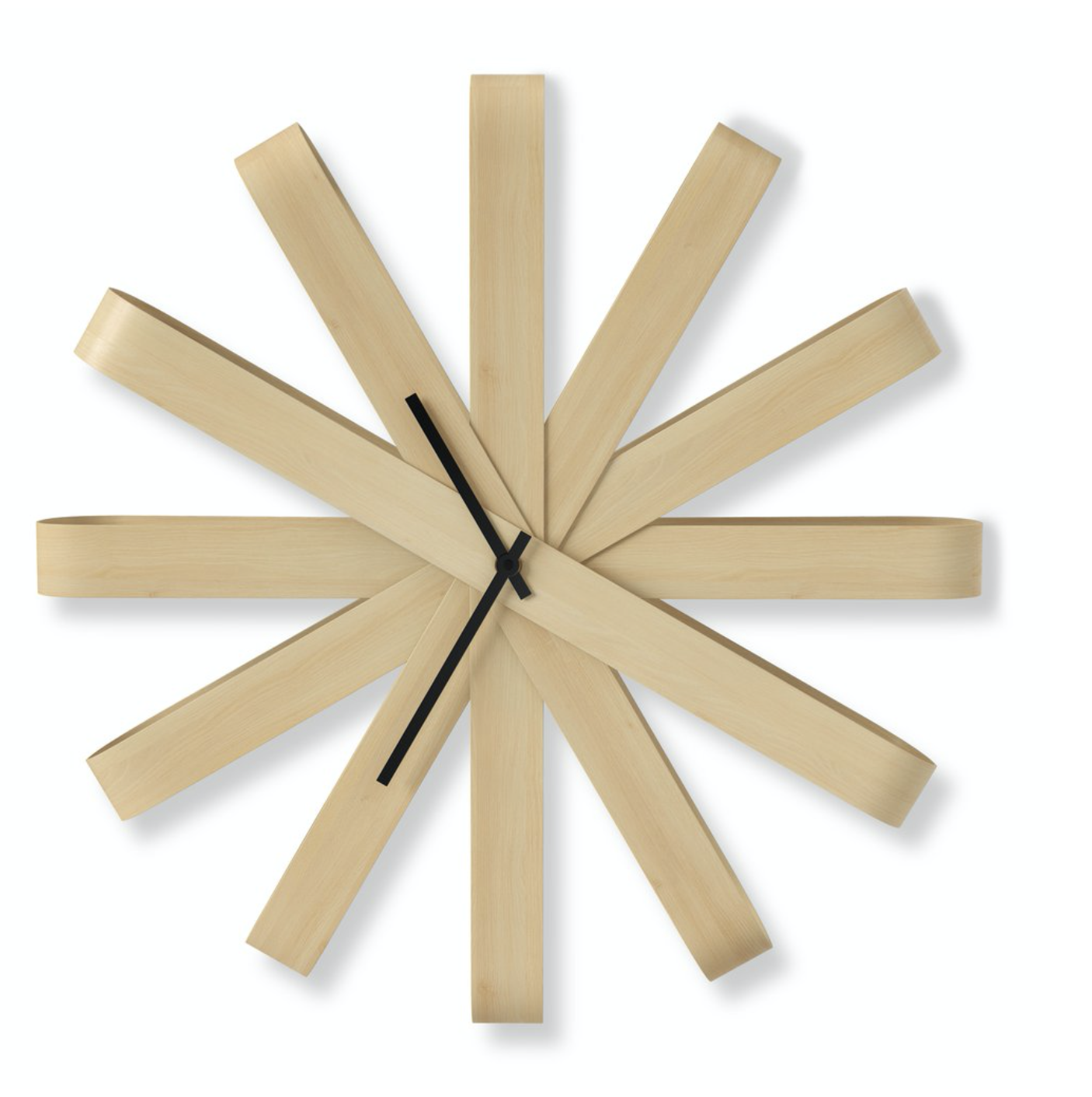 Ribbonwood beechwood wall clock by Canada's Umbra design company, £50
