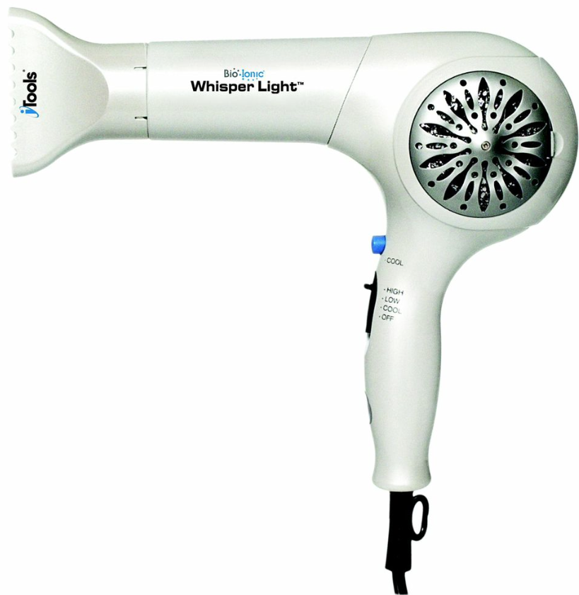 Bio Ionic Whisper hairdryger..it won't drown out the radio