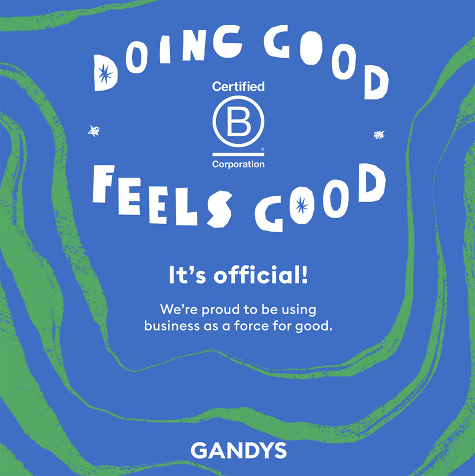 Gandys has achieve B-Corp certification Gandys has achieve B-Corp certification