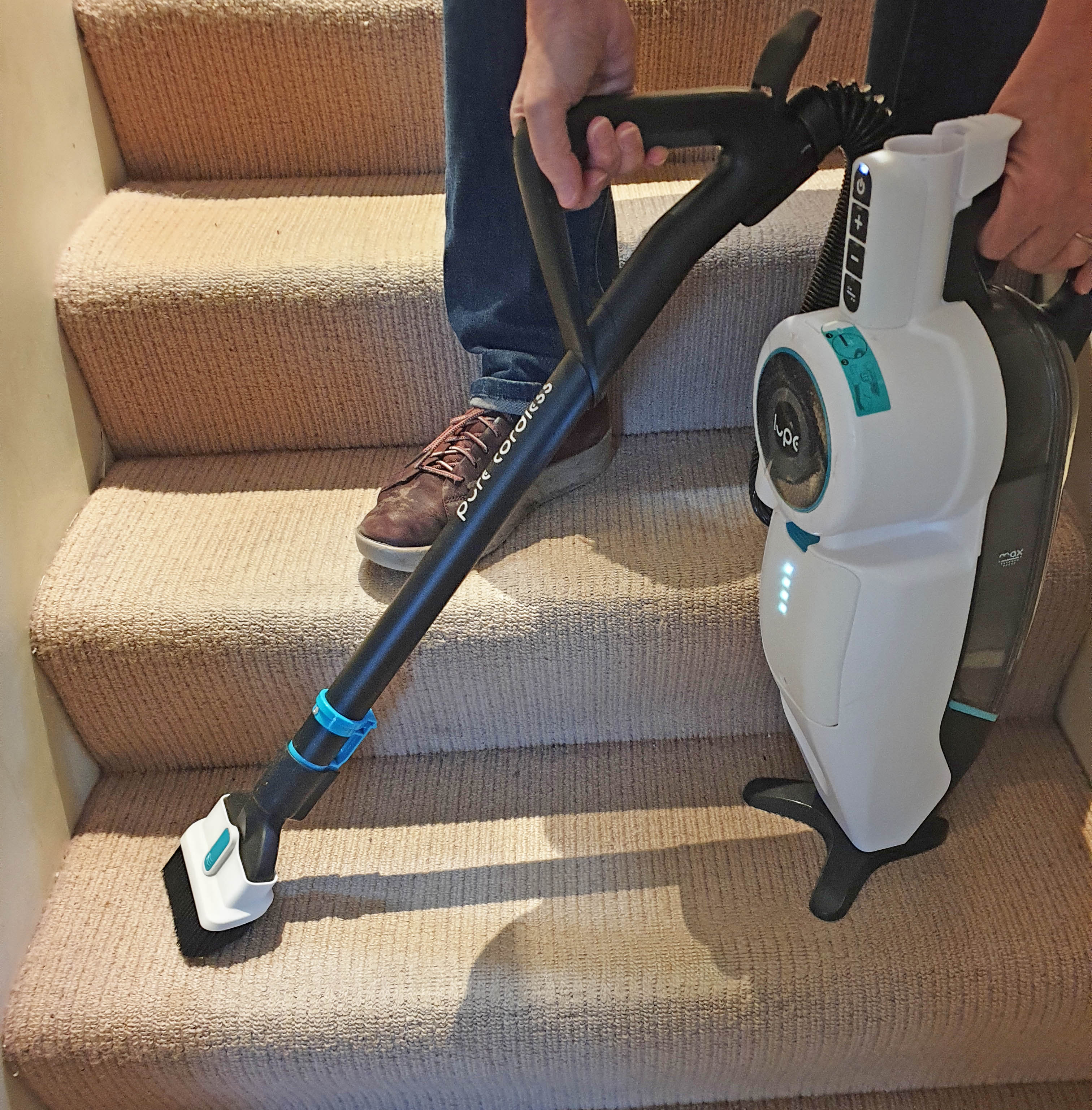 Cleaning the stairs