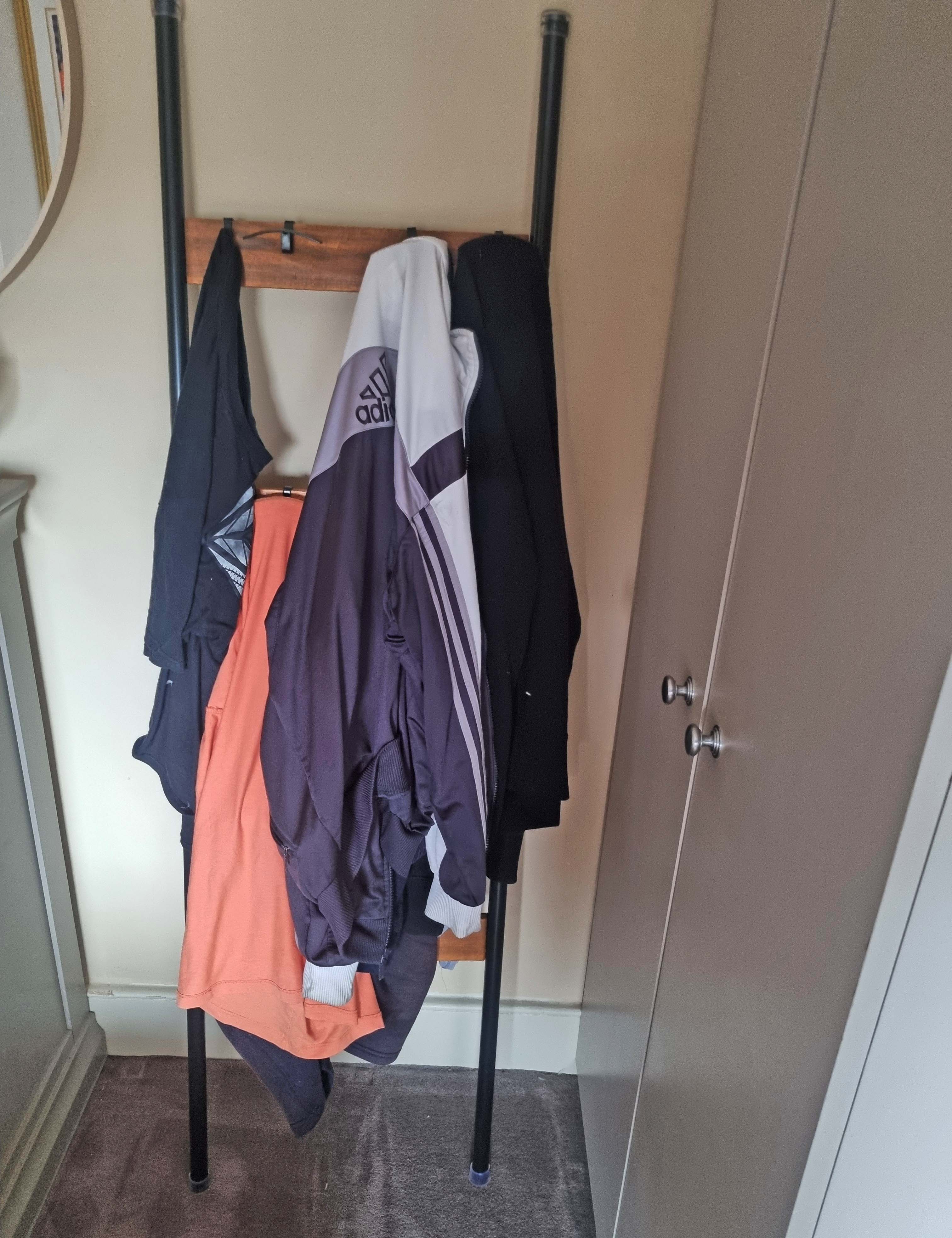 Floordrobe in our son's bedroom. Just lean it against a wall and it's unobtrusive Floordrobe in our son's bedroom