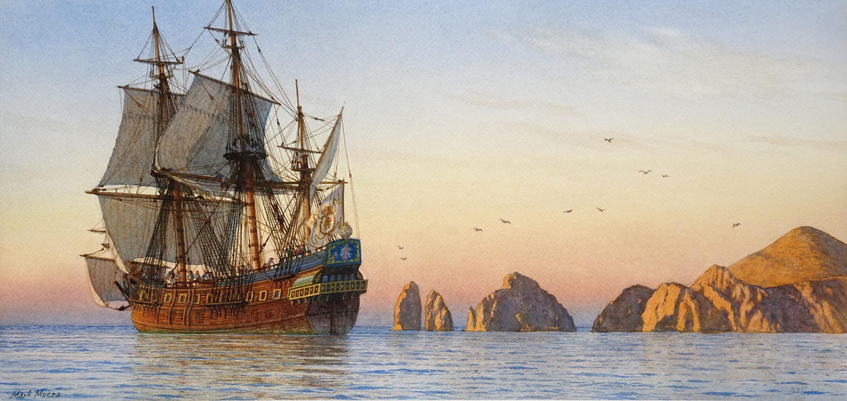 Mark Myers Sunrise the Manila Galleon Sailing from Cabo San Lucas