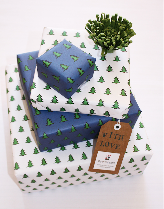 And when it comes to wrapping, choose recycled wrapping paper. Find lovely designs at Re-wrapped, £1