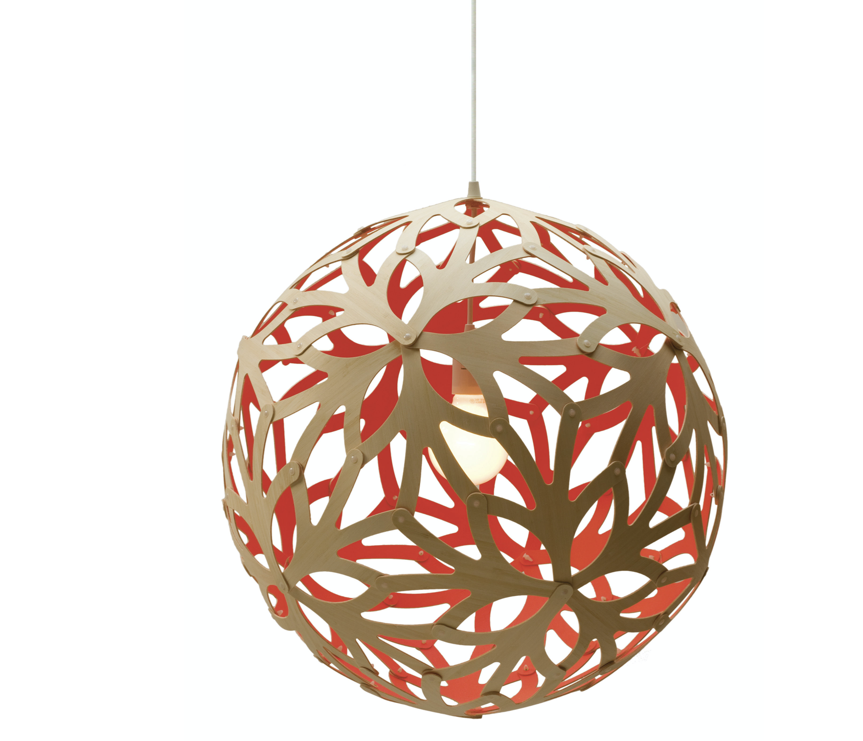 Floral Pendant made from wood, by New Zealand designer David Trubridge