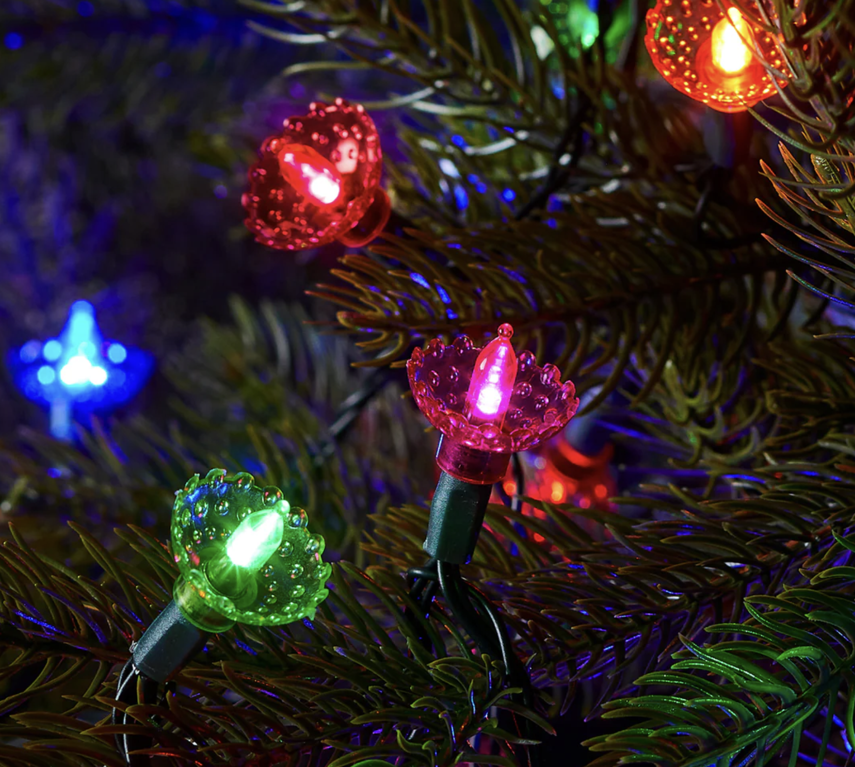 150 multi coloured LED tree lights, £39.99 from lights4fun.co.uk