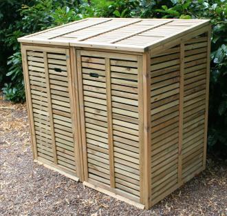 Keep bins out of sight with this wooden bin hide from British Bins