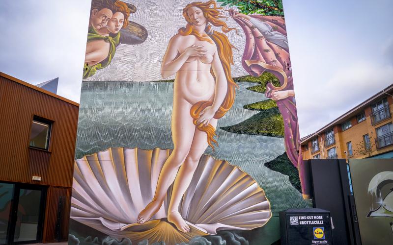 Lidl's Botticelli inspired Venus made from recycled bottle tops
